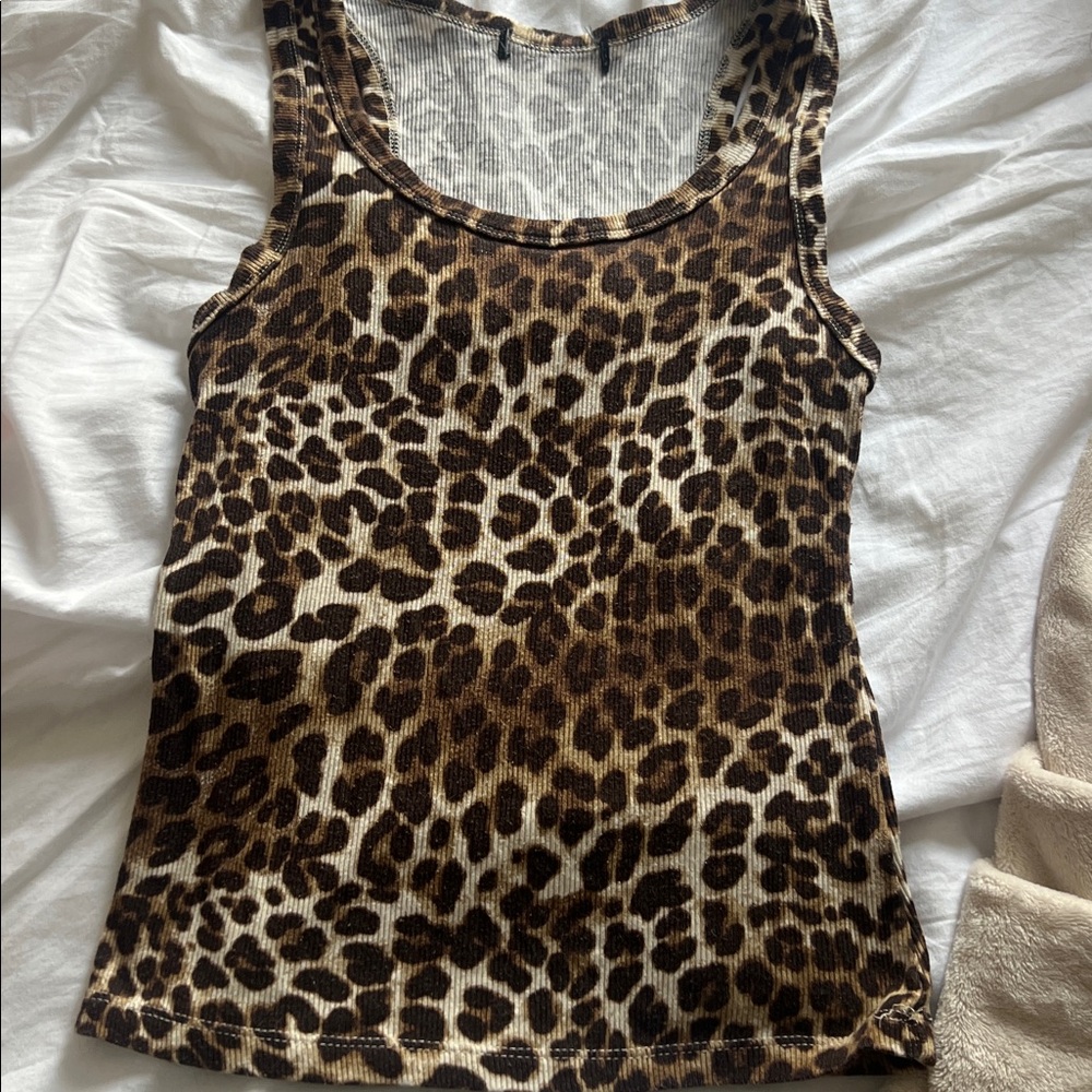 Vintage y2k leopard tank